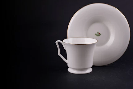 Чашка с блюдцем кофейная, рисунок Конфета Зайчик, форма Юлия, арт 61.21051.00.1