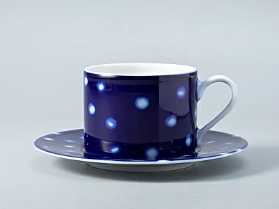 Чашка с блюдцем форма Соло рисунок Реки России. Обь арт. 81.28758.00.1