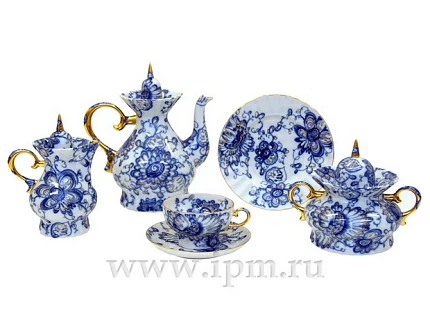 Сервиз чайный Шатровая Поющий сад, 6 персон 22 предмета, арт. 81.13874.00.1