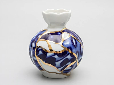 Ваза для цветов форма Тюльпан рисунок Байкал, арт. 80.37273.00.1