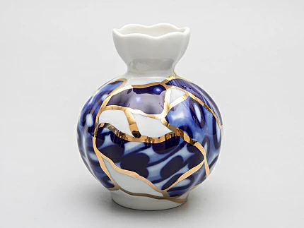 Ваза для цветов форма Тюльпан рисунок Байкал, арт. 80.37273.00.1