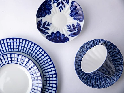 Чашка с блюдцем чайная форма Лучистая рисунок Флер, арт. 81.28663.00.1