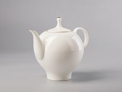 Чайник заварочный форма Яблочко рисунок Золотой кант 660 мл арт. 80.04410.00.1