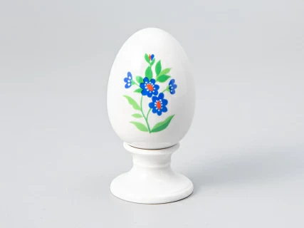 Яйцо пасхальное на подставке форма Нева рисунок Первоцветы, арт. 80.98854.00.1, 