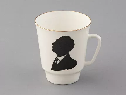 Чашка с блюдцем 165 мл форма Майская рисунок Русские писатели Блок, арт. 81.33298.00.1