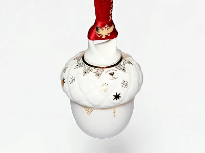 Елочная игрушка в подарочной упаковке, форма Желудь, рисунок Позолоченный, арт. 81.33932.00.1