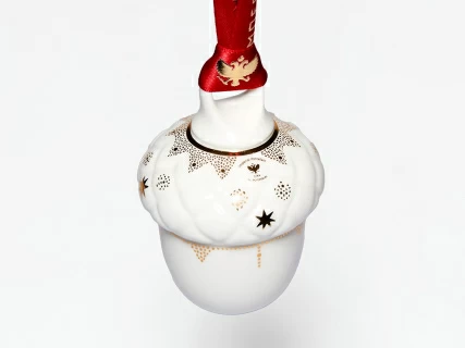 Елочная игрушка в подарочной упаковке, форма Желудь, рисунок Позолоченный, арт. 81.33932.00.1, 