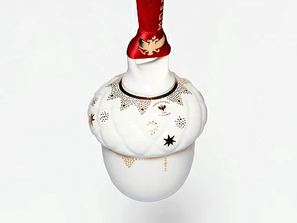 Елочная игрушка в подарочной упаковке, форма Желудь, рисунок Позолоченный, арт. 81.33932.00.1