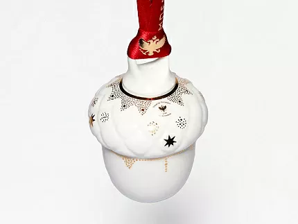 Елочная игрушка в подарочной упаковке, форма Желудь, рисунок Позолоченный, арт. 81.33932.00.1