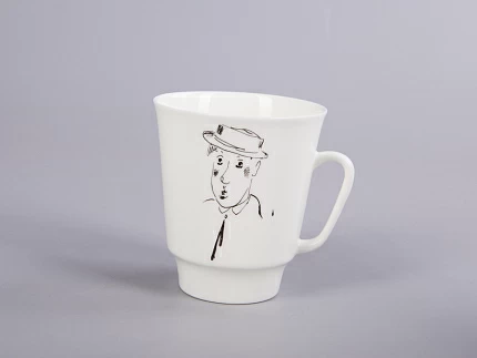 Чашка с блюдцем 165 мл форма Майская рисунок Автопортрет Юрия Никулина, арт. 81.30604.00.1