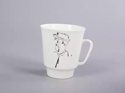 Чашка с блюдцем 165 мл форма Майская рисунок Автопортрет Юрия Никулина, арт. 81.30604.00.1