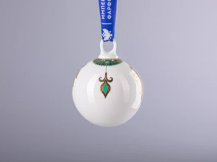 Подарочный набор из 3 елочных шаров форма Шар с петелькой 80 мм рисунок Рождественские узоры арт. 81.30683.00.1, 