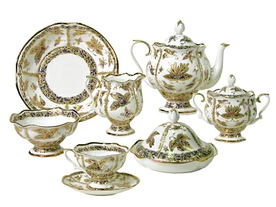 Сервиз чайный форма Наташа рисунок Фантастические бабочки 6 персон 30 предметов арт. 81.15141.00.1