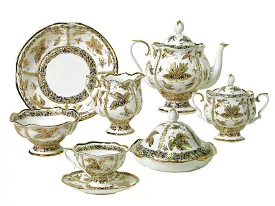 Сервиз чайный форма Наташа рисунок Фантастические бабочки 6 персон 30 предметов арт. 81.15141.00.1