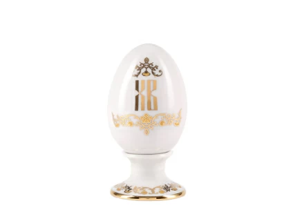 Яйцо пасхальное на подставке форма Нева рисунок ХВ (вензель) арт. 80.99313.00.1, 