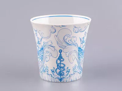 Бокал с блюдцем 360 мл форма Ленинградский рисунок Бригантина арт. 81.11000.00.1