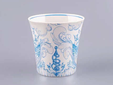 Бокал с блюдцем 360 мл форма Ленинградский рисунок Бригантина арт. 81.11000.00.1