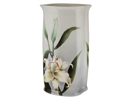 Ваза форма Византия большой размер рисунок Свежесть утра. Лилии арт. 80.88191.00.1