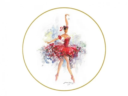 Тарелка декоративная 195 мм форма Эллипс рисунок Фея смелости арт. 80.86801.00.1, 