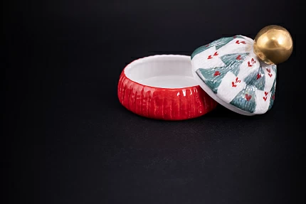 Шкатулка Детская шапочка, рисунок Ёлки, арт 60.16410.00.1