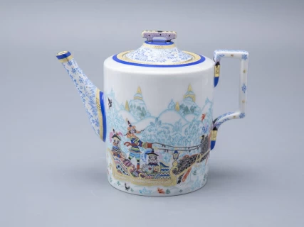 Чайник заварочный, форма Гербовая, рисунок Зимние забавы арт. 80.07795.00.1, 