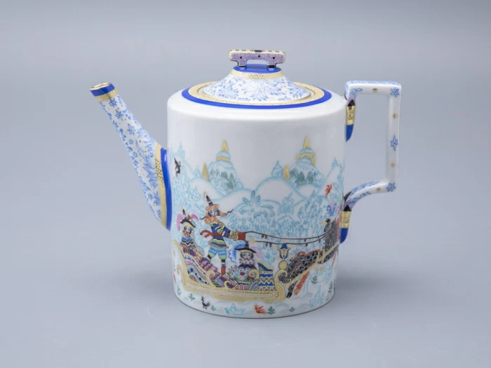 Чайник заварочный, форма Гербовая, рисунок Зимние забавы арт. 80.07795.00.1, 