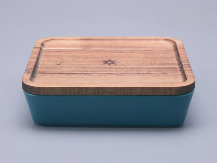 Набор для запекания с деревянной крышкой (2 предмета) в подарочной упаковке, форма Стандартная, рисунок Календа, арт 42.00075.00.1, 