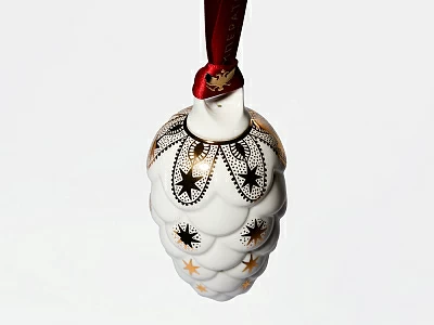 Елочная игрушка в подарочной упаковке форма Шишка рисунок Рождество, арт 81.33933.00.1