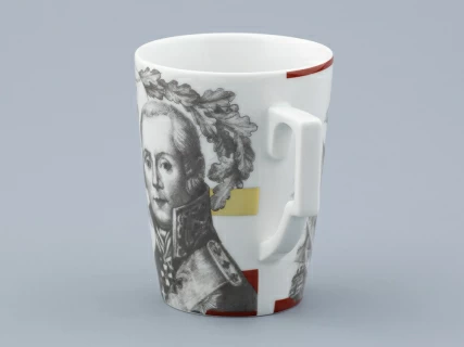 Бокал с блюдцем в подарочной упаковке, форма Гранд, рисунок Полководцы России Федор Ушаков, арт. 81.32433.00.1,  Бокал с блюдцем в подарочной упаковке, форма Гранд, рисунок Полководцы России Федор Ушаков, арт. 81.32433.00.1,