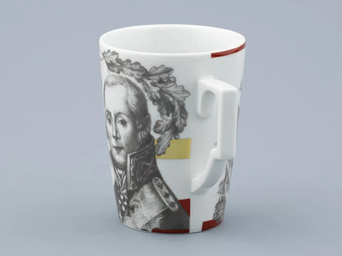 Бокал с блюдцем в подарочной упаковке, форма Гранд, рисунок Полководцы России Федор Ушаков, арт. 81.32433.00.1,  Бокал с блюдцем в подарочной упаковке, форма Гранд, рисунок Полководцы России Федор Ушаков, арт. 81.32433.00.1,