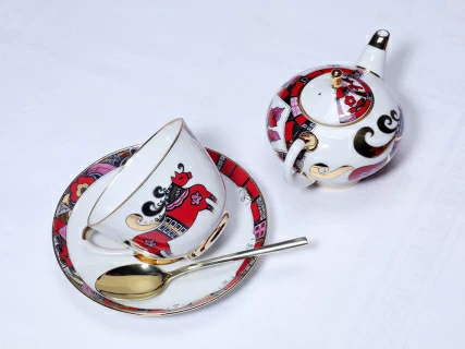 Чашка с блюдцем чайная 250 мл форма Весенняя рисунок Красный конь арт. 81.15308.00.1, 