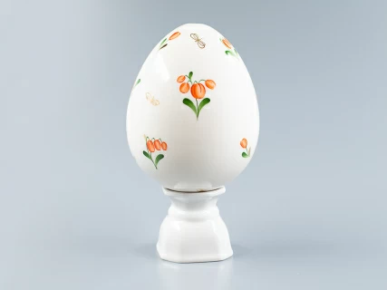 Яйцо пасхальное на подставке, рисунок Цветы, арт 80.91303.00.1, 