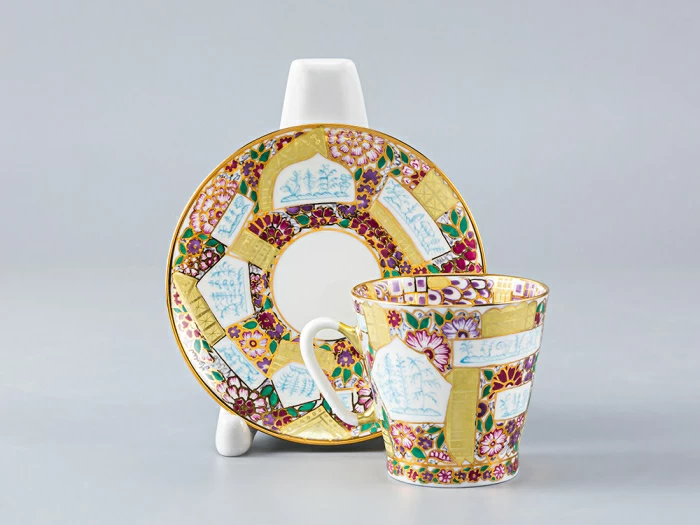 Чашка с блюдцем кофейная 80 мл форма Черный кофе рисунок Цветочный фон арт. 81.14679.00.1, 