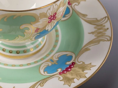 Чашка с блюдцем чайная 240 мл форма Айседора рисунок Аквамарин арт. 81.30907.00.1 Чашка с блюдцем чайная 240 мл форма Айседора рисунок Аквамарин арт. 81.30907.00.1