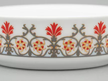 Туалетная коробочка в подарочной упаковке, форма Круглая, рисунок Мак восточный, арт 81.33191.00.1