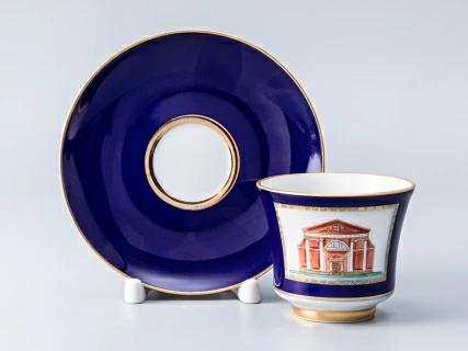 Чашка с блюдцем кофейная 145 мл форма Банкетная рисунок Классика Петербурга 52% №6 арт. 81.18113.00.1, 