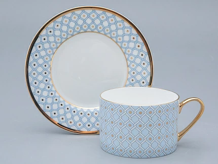 Чашка с блюдцем 250 мл форма Идиллия рисунок Азур 2 арт. 81.26829.00.1