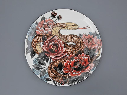 Тарелка декоративная 310мм в подарочной упаковке, форма Восточная, рисунок TATTOO SERPENTA, арт. 81.32801.00.1 Тарелка декоративная 310мм в подарочной упаковке, форма Восточная, рисунок TATTOO SERPENTA, арт. 81.32801.00.1