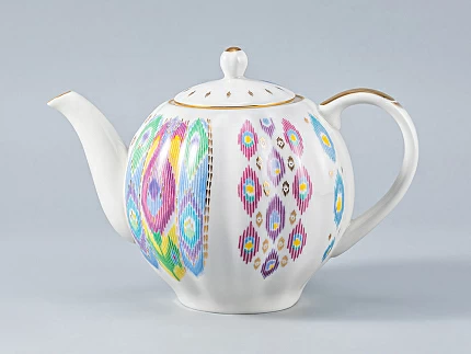 Сервиз чайный форма Тюльпан рисунок Перо павлина, 6 персон 14 предметов, арт. 81.27962.00.1