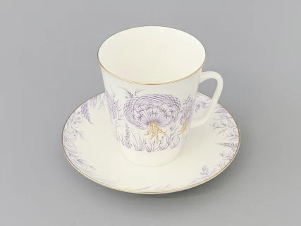 Чашка с блюдцем кофейная 165 мл.,  форма Майская,  рисунок Одуванчики арт. 81.10783.00.1, 