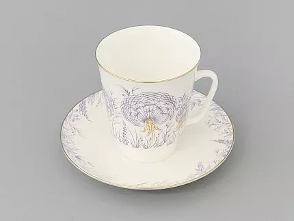 Чашка с блюдцем кофейная 165 мл форма Майская рисунок Одуванчики арт. 81.10783.00.1