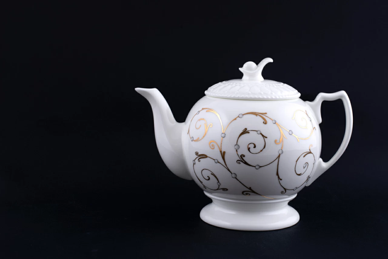 Сервиз чайный Жемчуг на форме Жемчужина, 7 предметов на 2 персоны, арт 61.20975.00.1, 