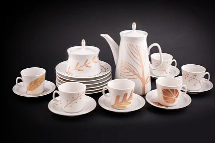 Сервиз кофейный форма Молодежная, рисунок Сентябрь на 6 персон 20 предметов, арт 61.21022.00.1 Сервиз кофейный форма Молодежная, рисунок Сентябрь на 6 персон 20 предметов, арт 61.21022.00.1