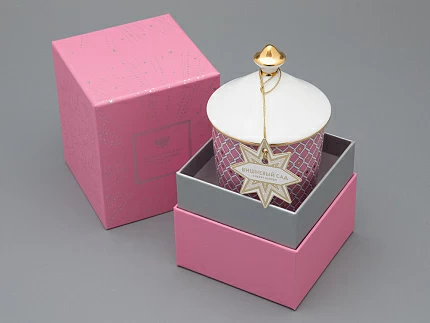 Подарочный набор Свеча ароматическая Идиллия Астра 2 аромат Вишневый сад, арт 81.33302.00.1