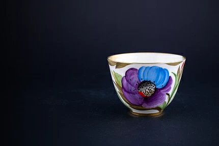 Чашка чайная Сиреневый мак на форме Весенняя, арт 60.14704.00.1