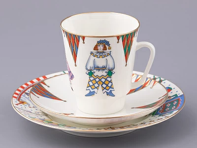 Трехпредметный комплект 165 мл форма Майская рисунок Балет Петрушка, арт. 81.17662.00.1