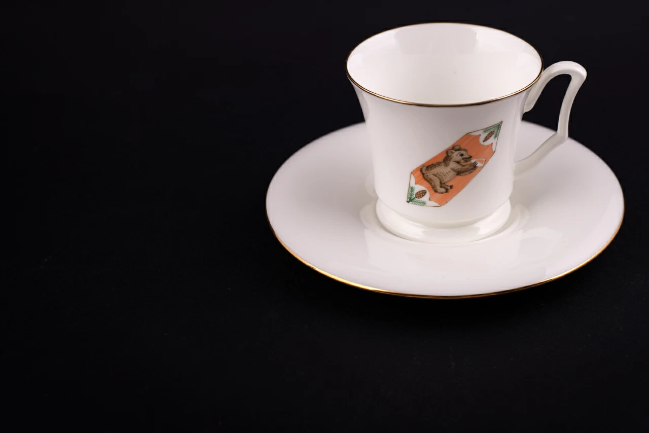 Чашка с блюдцем кофейная, форма Юлия, рисунок Конфета Мишка, арт 61.21050.00.1, 