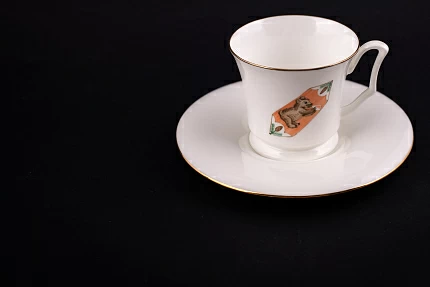 Чашка с блюдцем кофейная, форма Юлия, рисунок Конфета Мишка, арт 61.21050.00.1