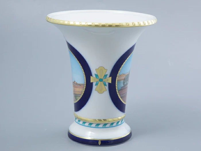 Ваза форма Ампирная рисунок Лев стережет город, арт. 80.44193.00.1, 