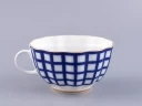 Чашка с блюдцем чайная 250 мл форма Тюльпан рисунок Кобальтовая клетка арт. 81.14860.00.1, 